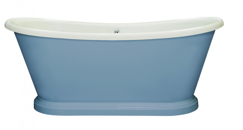 BAS063 Boat Bath Painted Original Blue